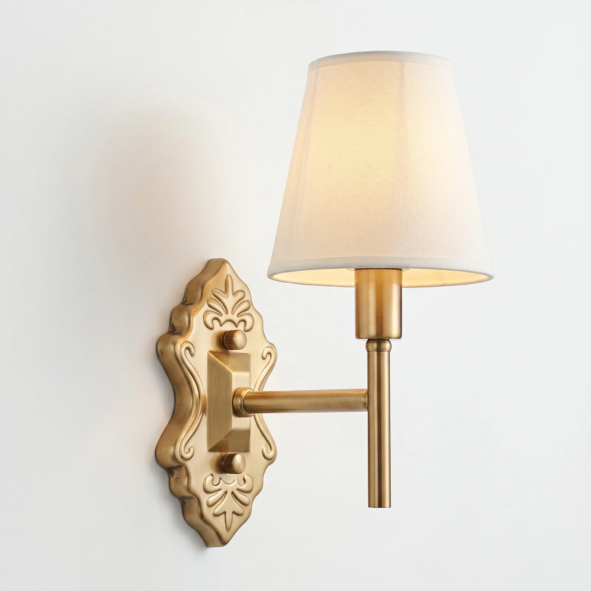 Luminária Arandela Clássica Tecido Metal Gradara