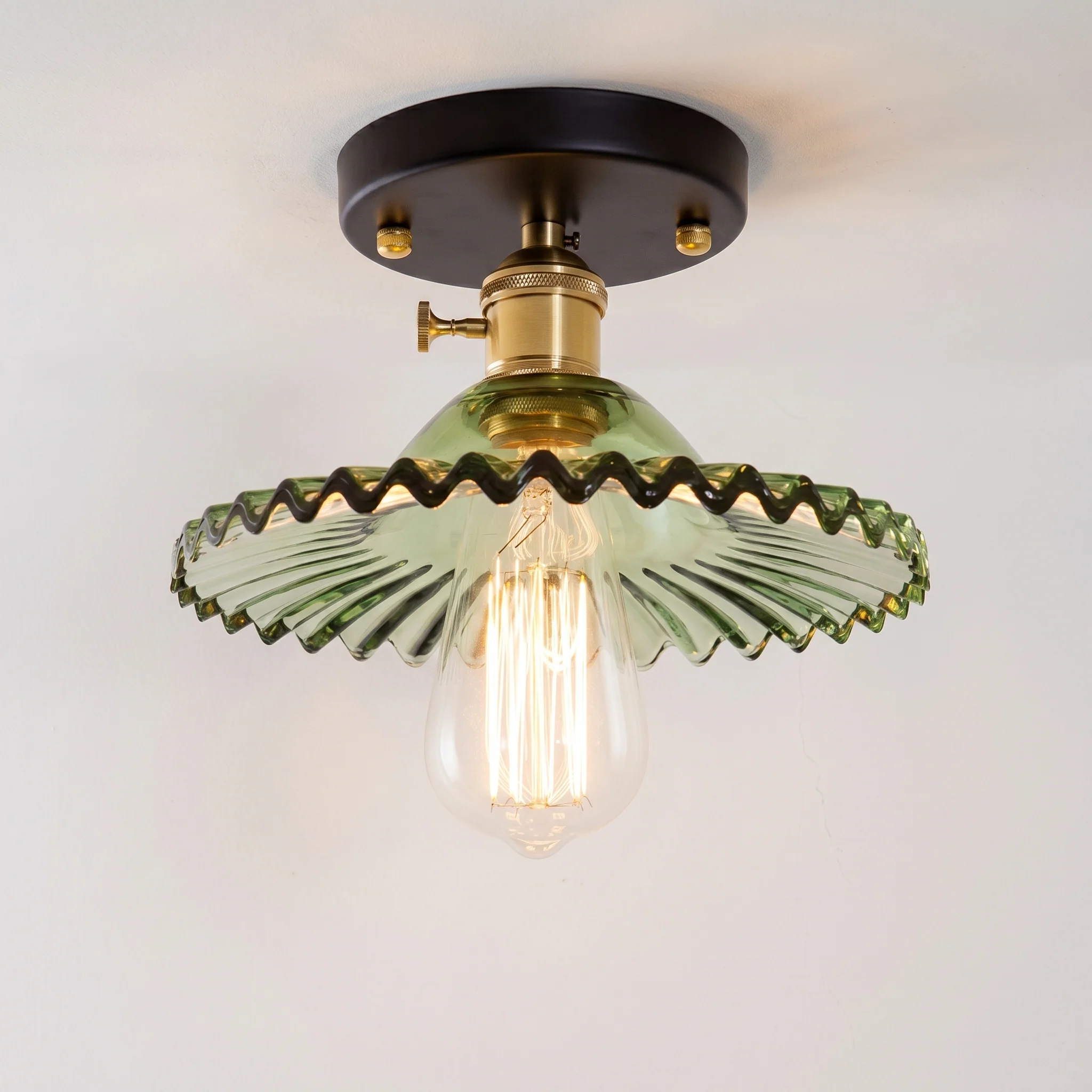Luminária Plafon Clássica Minimalista Metal Vidro Sodo - Image 3
