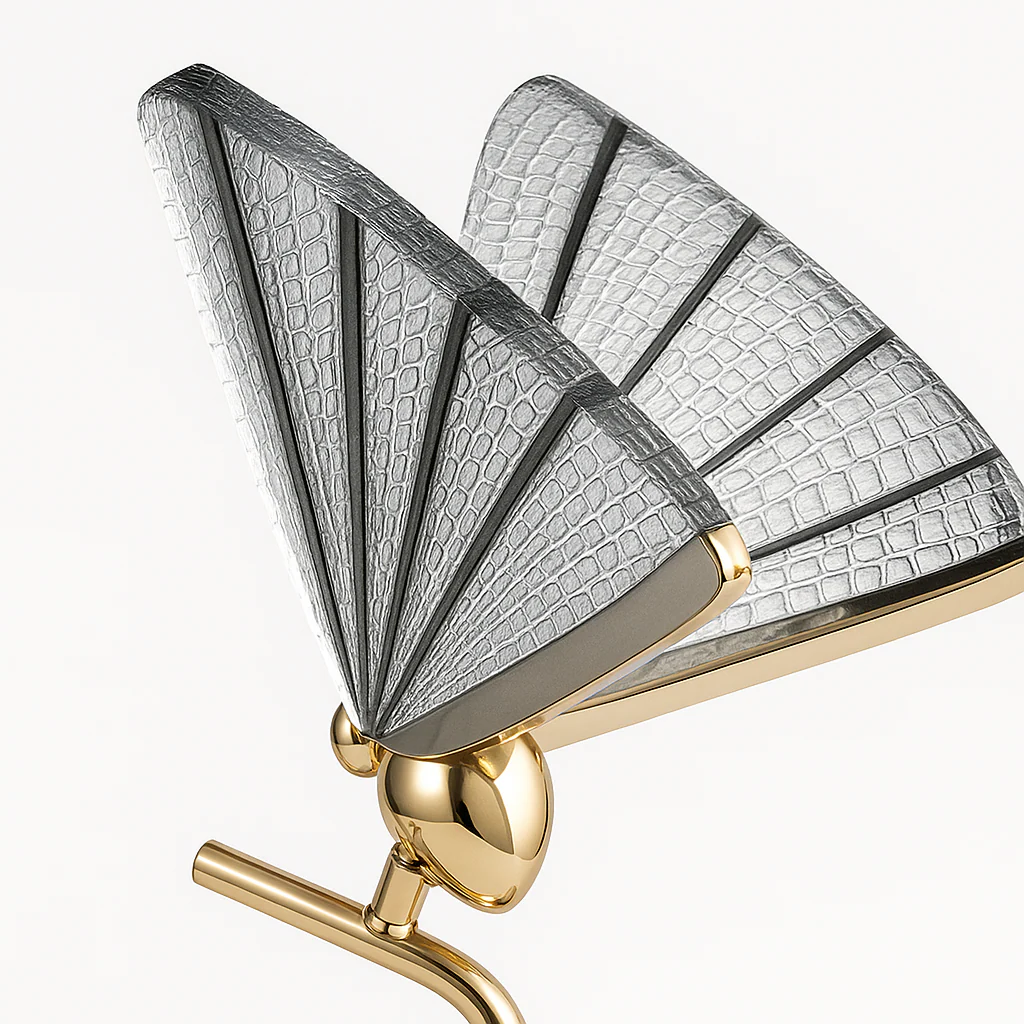 Luminária de Mesa Abajur Moderno Minimalista Vidro Metal LED de Mesa Butterfly - Image 3