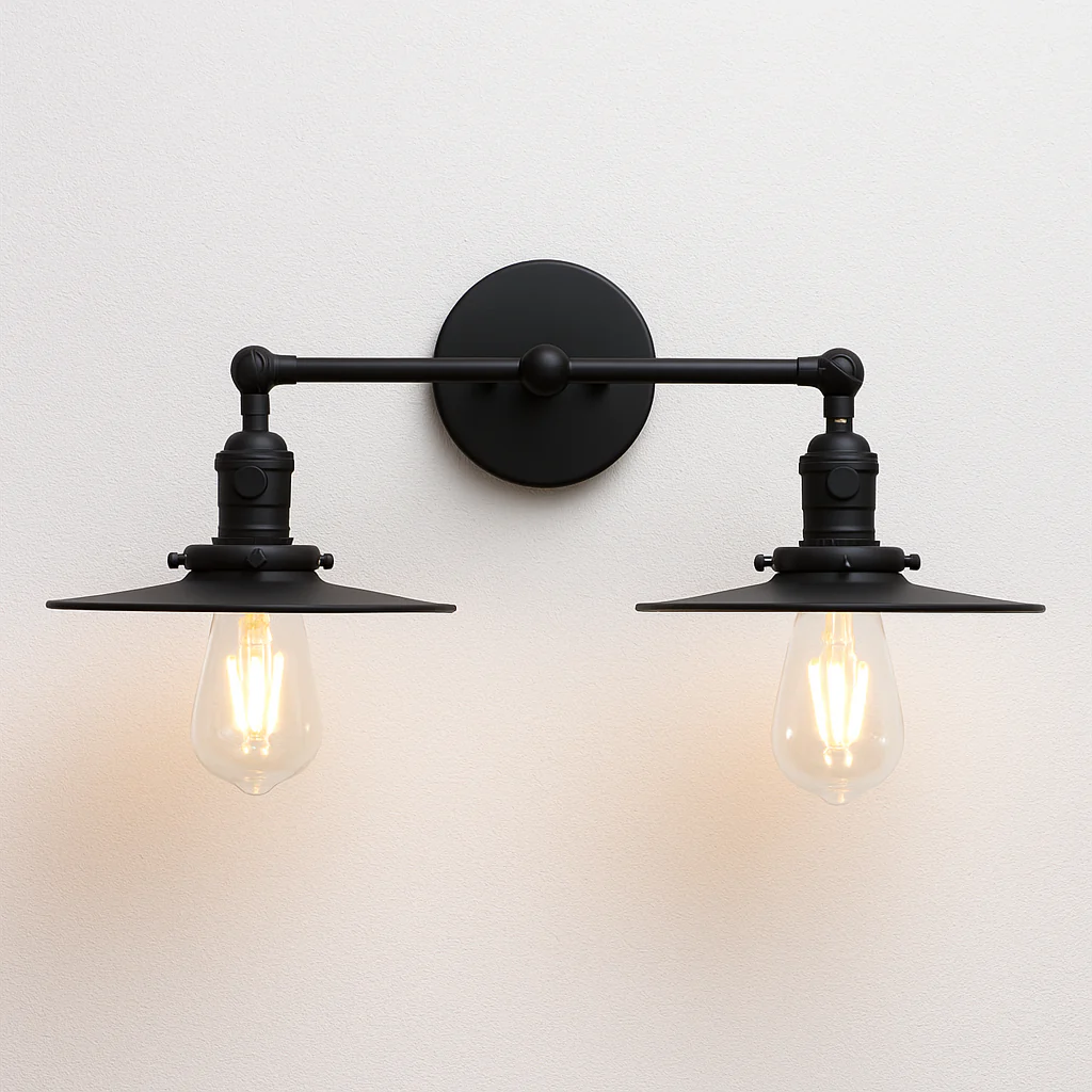 Luminária Arandela Industrial Retrô Vintage Vidro Metal Aebi