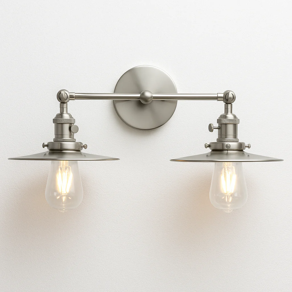 Luminária Arandela Industrial Retrô Vintage Vidro Metal Aebi - Image 3