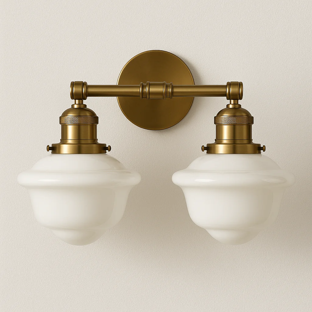 Luminária Arandela Retrô Vintage Vidro Metal Globos Mattra