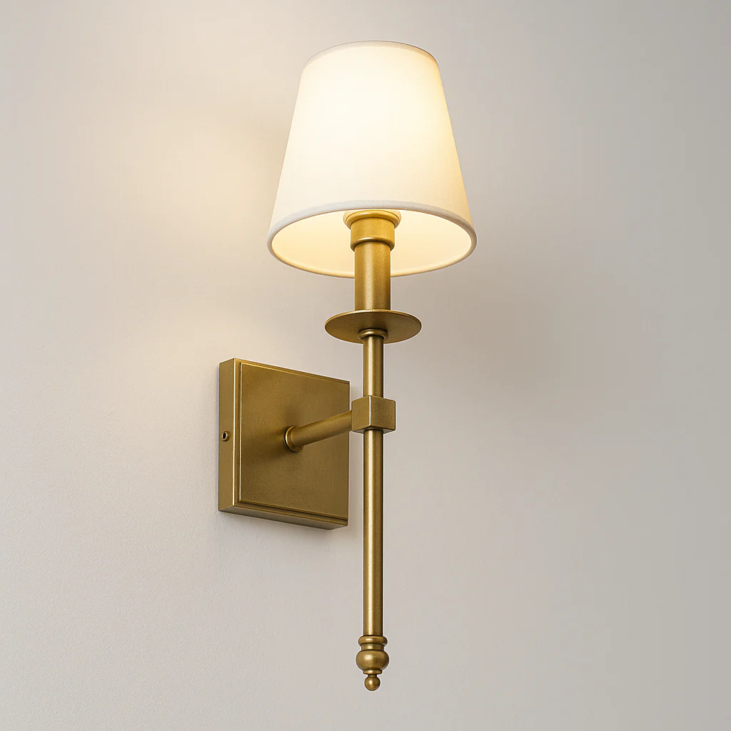 Luminária Arandela Clássica Moderna Tecido Metal Ace