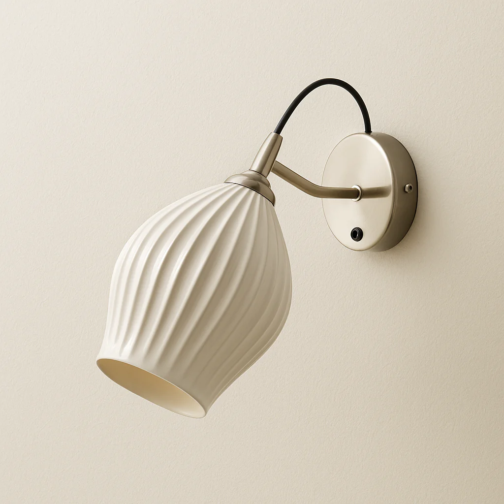 Luminária Arandela Clássica Moderna Cerâmica Metal Flyn