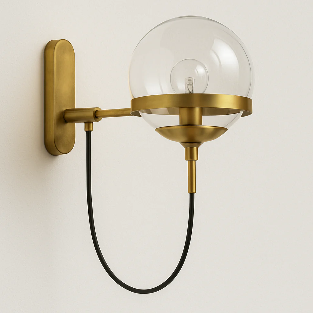 Luminária Arandela Moderna Clássica Vidro Metal Globo Beat - Image 2