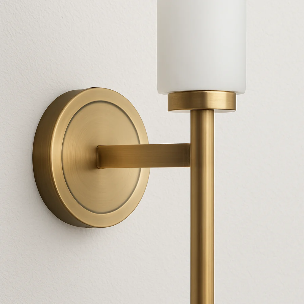 Luminária Arandela Moderna Clássica Mármore Metal Linear Dourado Dizza - Image 2