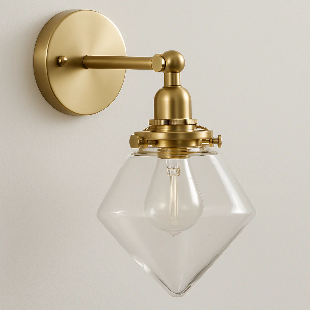 Luminária Arandela Articulada Clássica Retrô Vintage Vidro Metal Dazza