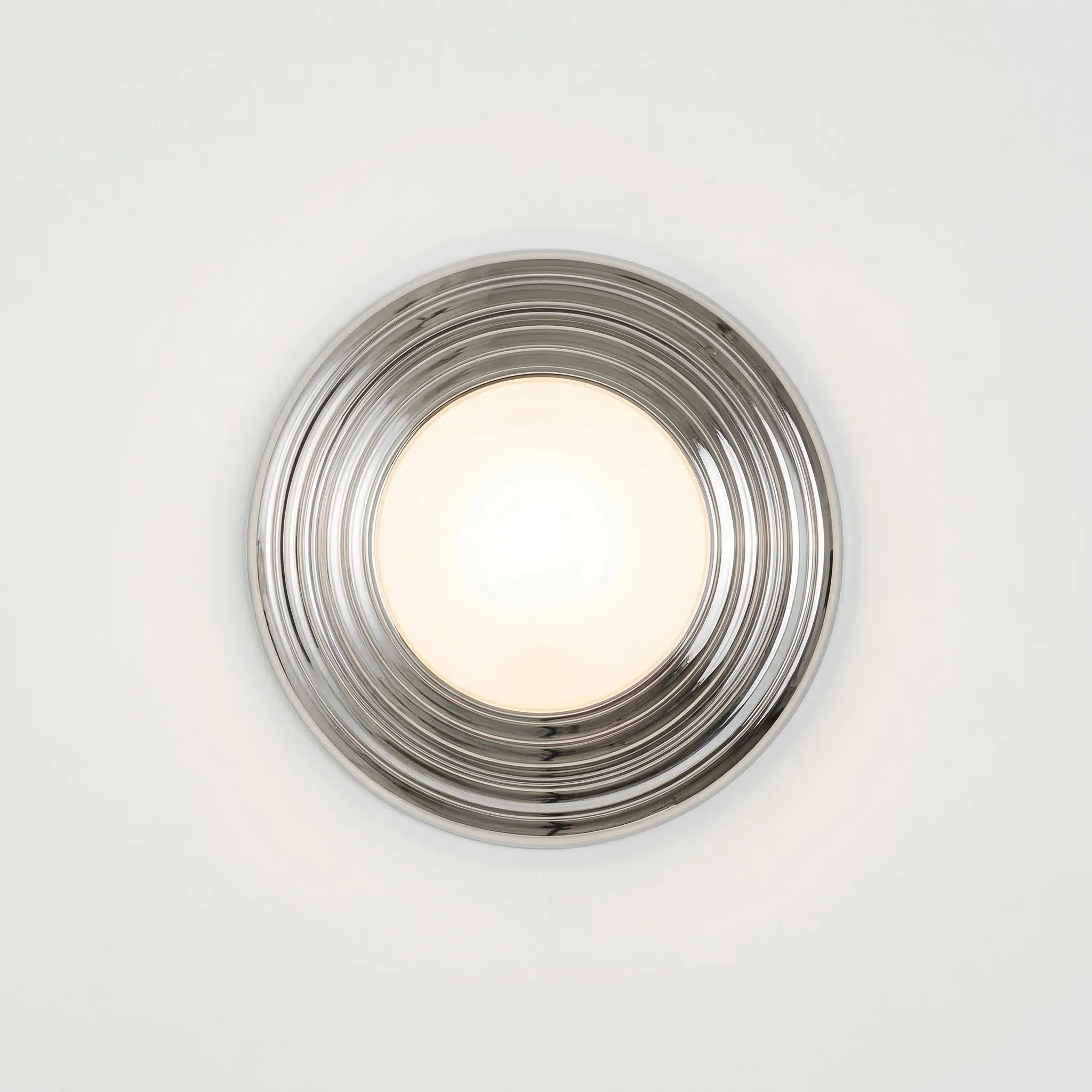 Luminária Arandela Moderna Minimalista Vidro Metal Globo Prata LED Orvieto - Image 2