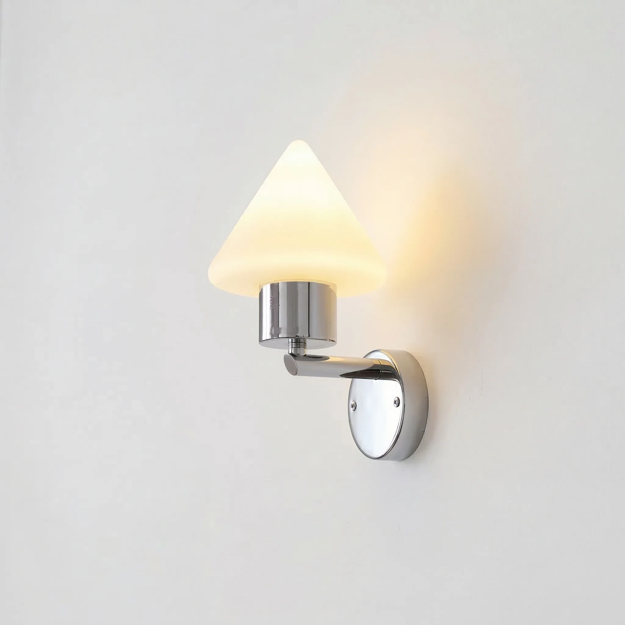 Luminária Arandela Moderna Minimalista Vidro Metal Prata Navarra - Image 2