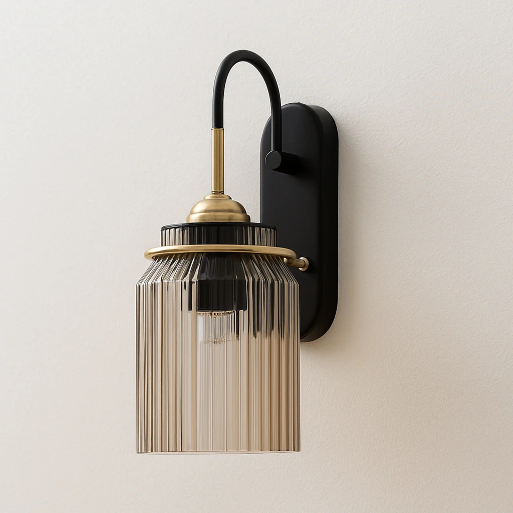 Luminária Arandela Moderna Retrô Vintage Vidro Metal Aegis