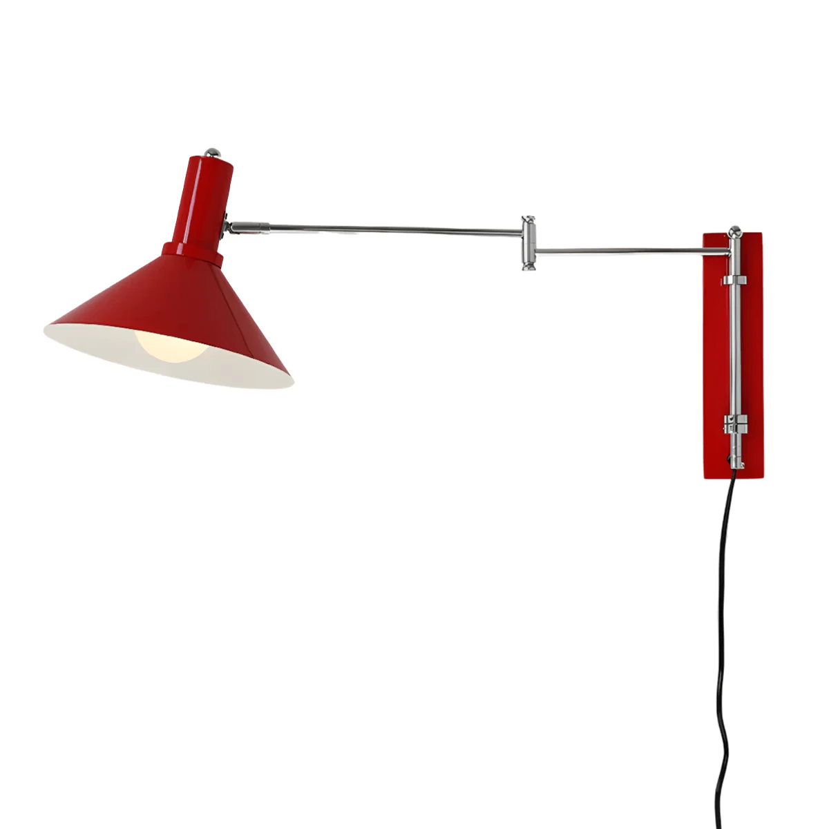 Luminária Arandela Articulada Moderna Minimalista Metal Vermelho Flair - Image 4