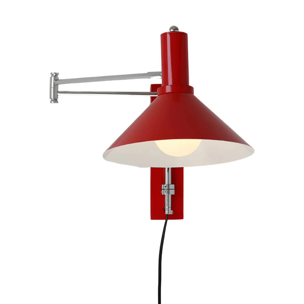 Luminária Arandela Articulada Moderna Minimalista Metal Vermelho Flair - Image 5