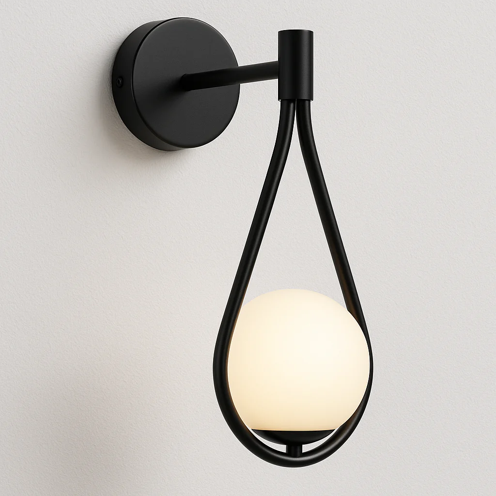 Luminária Arandela Moderna Minimalista Vidro Metal Globo Bag - Image 2