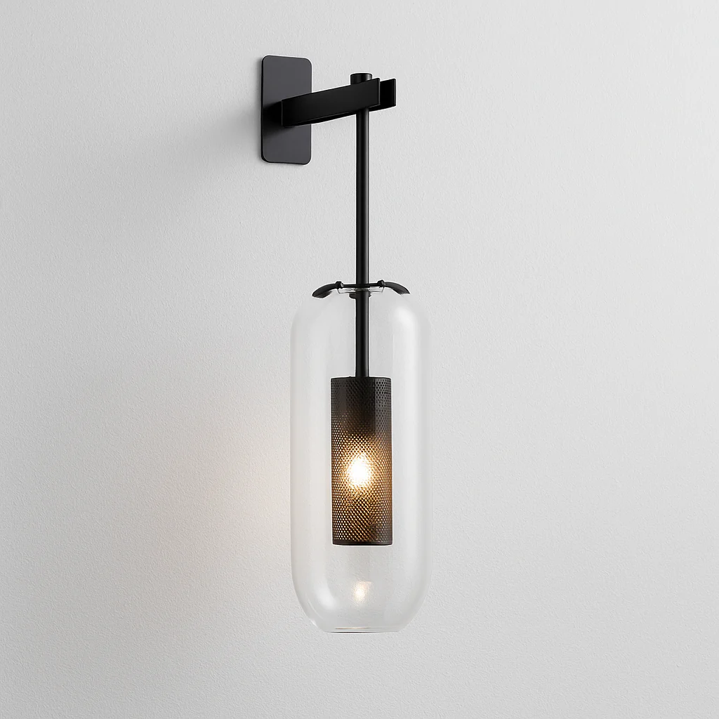 Luminária Arandela Moderna Minimalista Vidro Metal Globo Comb - Image 2