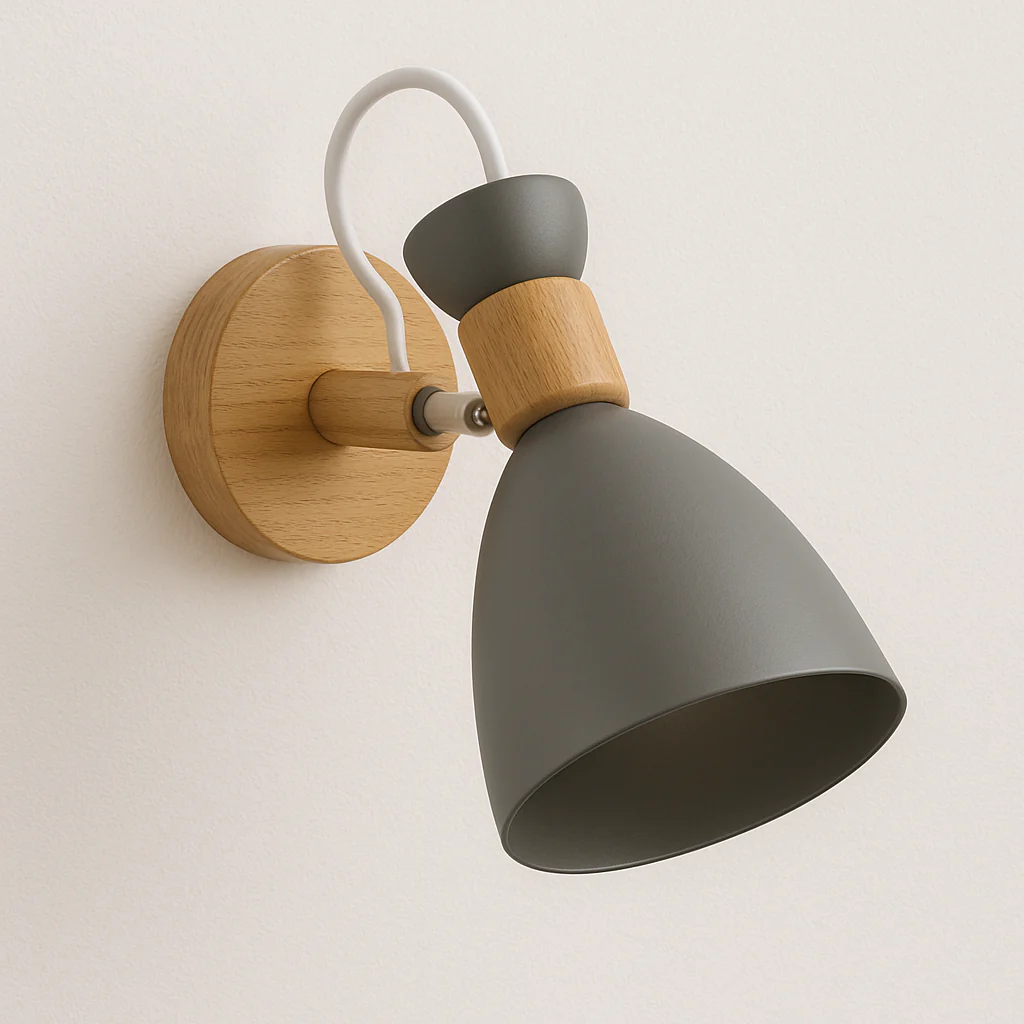 Luminária Arandela Articulada Moderna Minimalista Madeira Metal Depth - Image 3