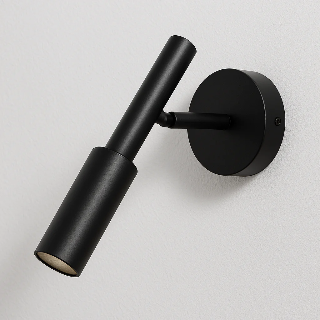 Luminária Arandela Articulada Moderna Minimalista Metal Preto LED Duct
