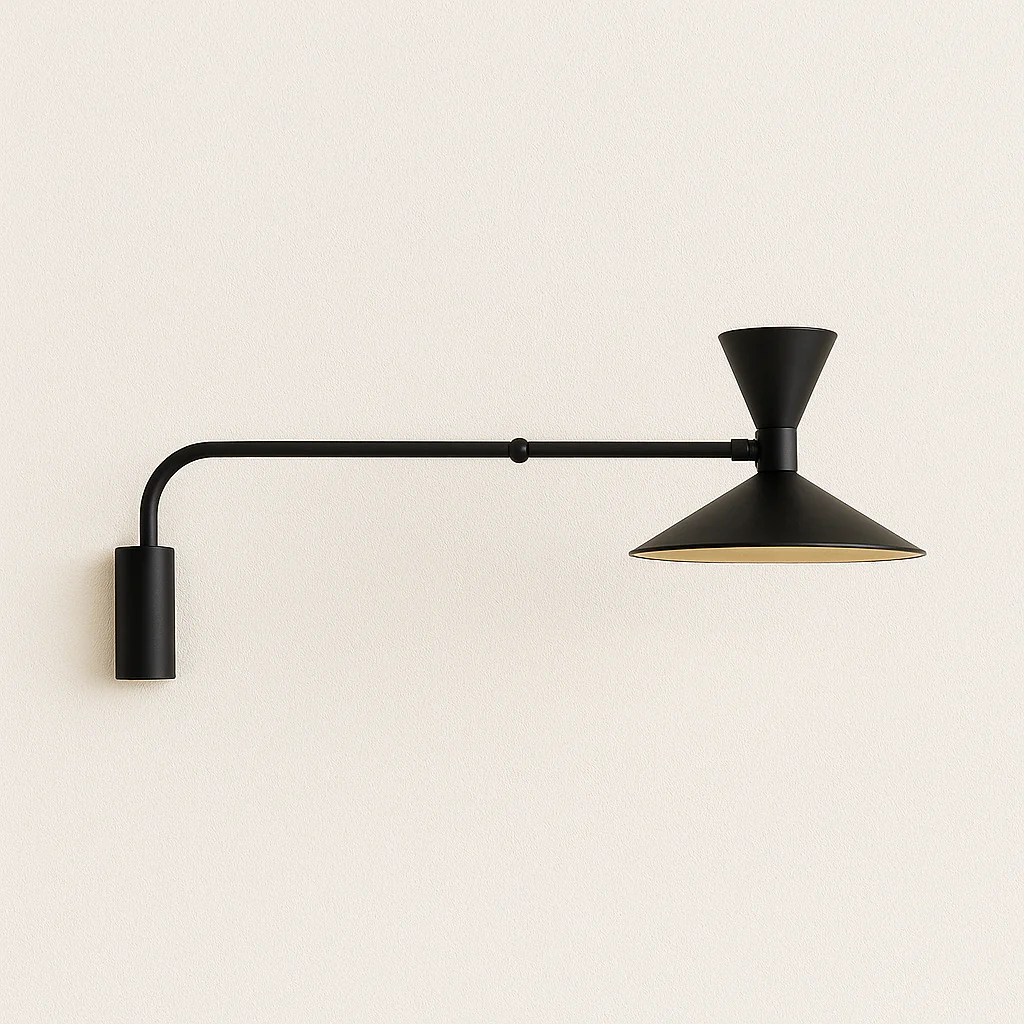 Luminária Arandela Articulada Moderna Minimalista Metal Preto Exotic - Image 4