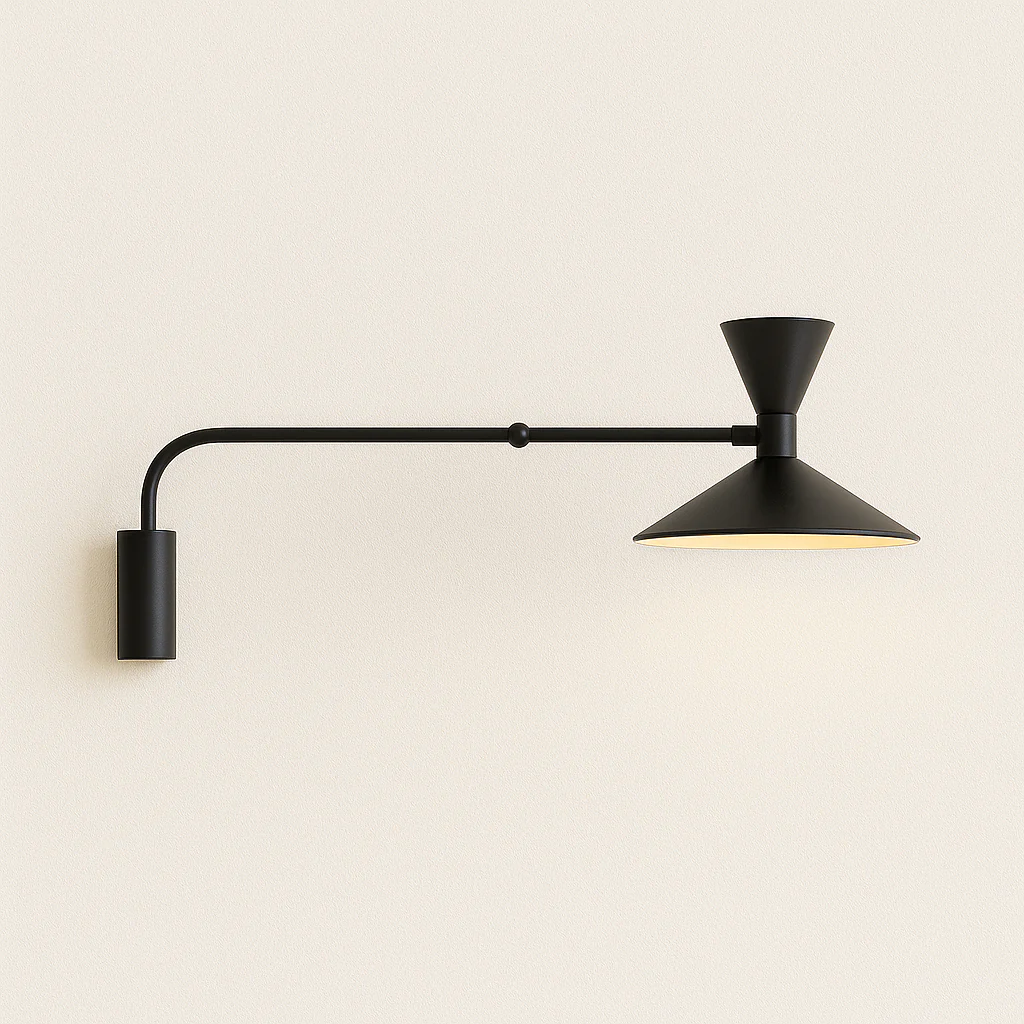 Luminária Arandela Articulada Moderna Minimalista Metal Preto Exotic - Image 6
