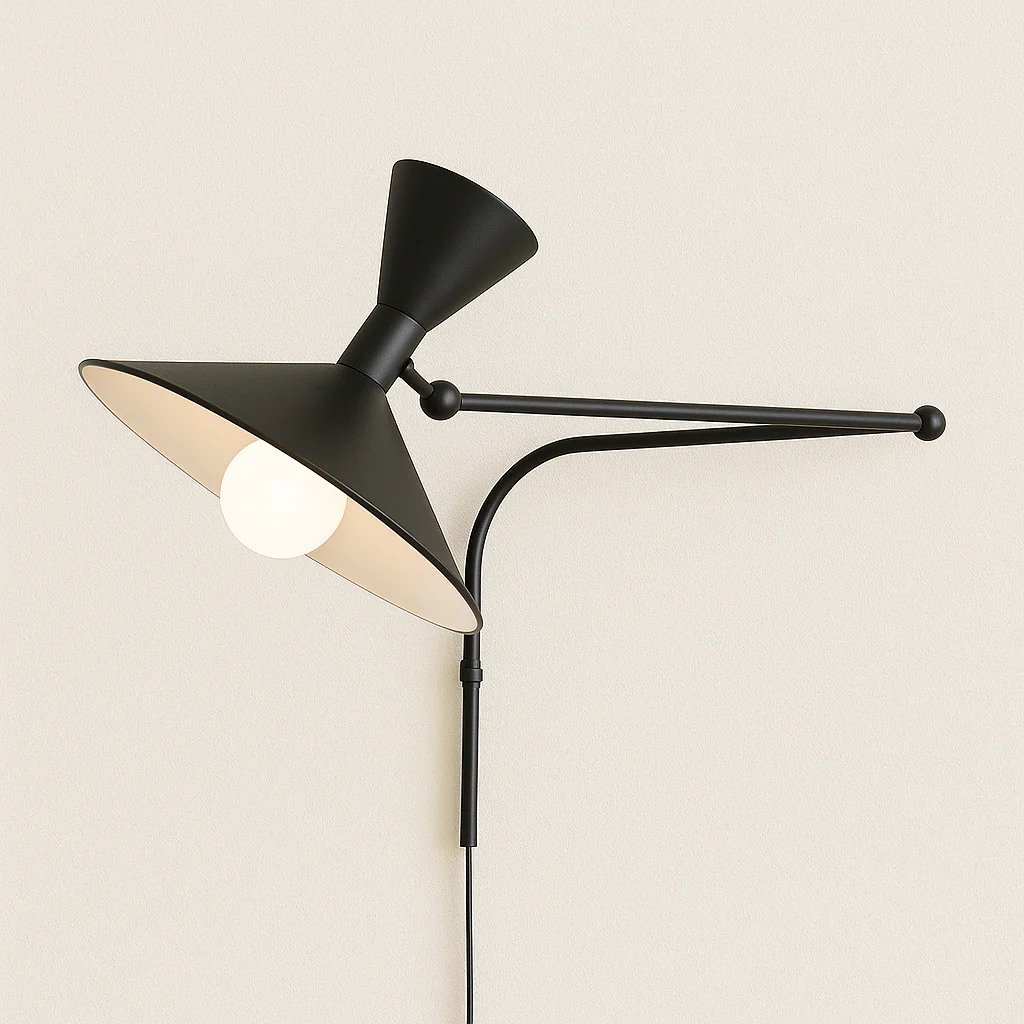 Luminária Arandela Articulada Moderna Minimalista Metal Preto Exotic - Image 7