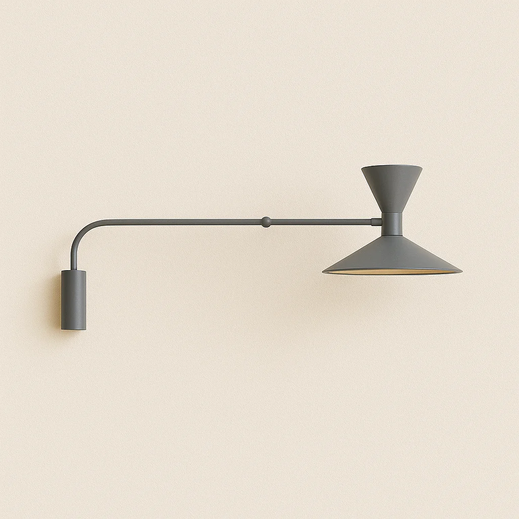 Luminária Arandela Articulada Moderna Minimalista Metal Preto Exotic - Image 9