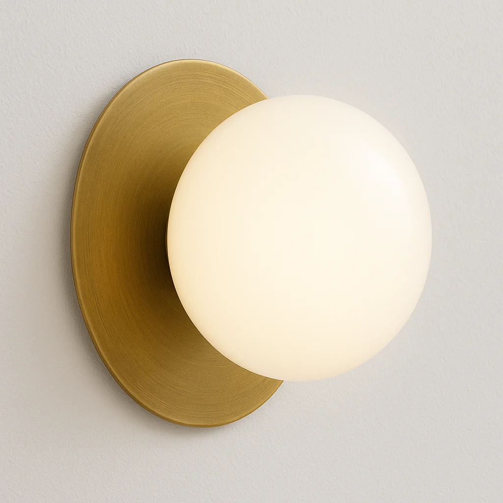 Luminária Arandela Moderna Minimalista Vidro Metal Globo Formula