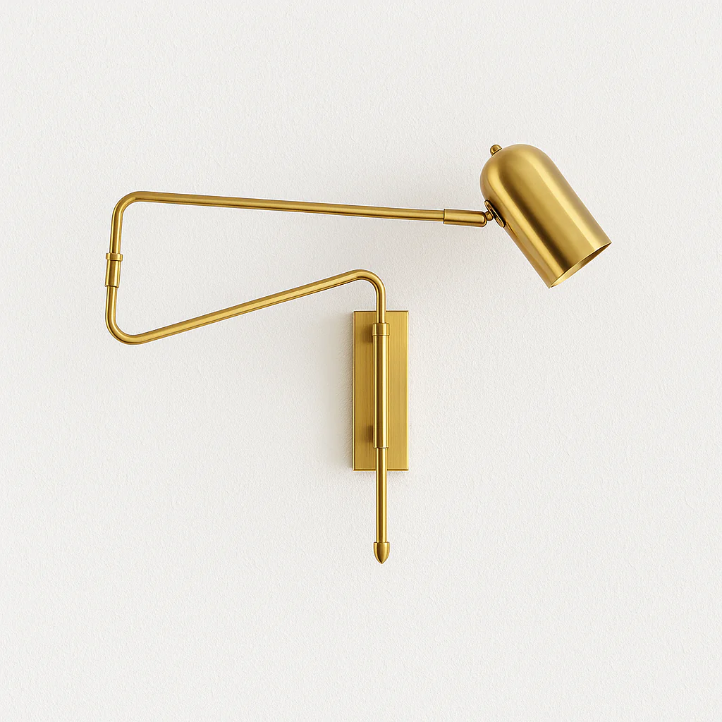 Luminária Arandela Articulada Moderna Minimalista Metal Golden Turns - Image 3