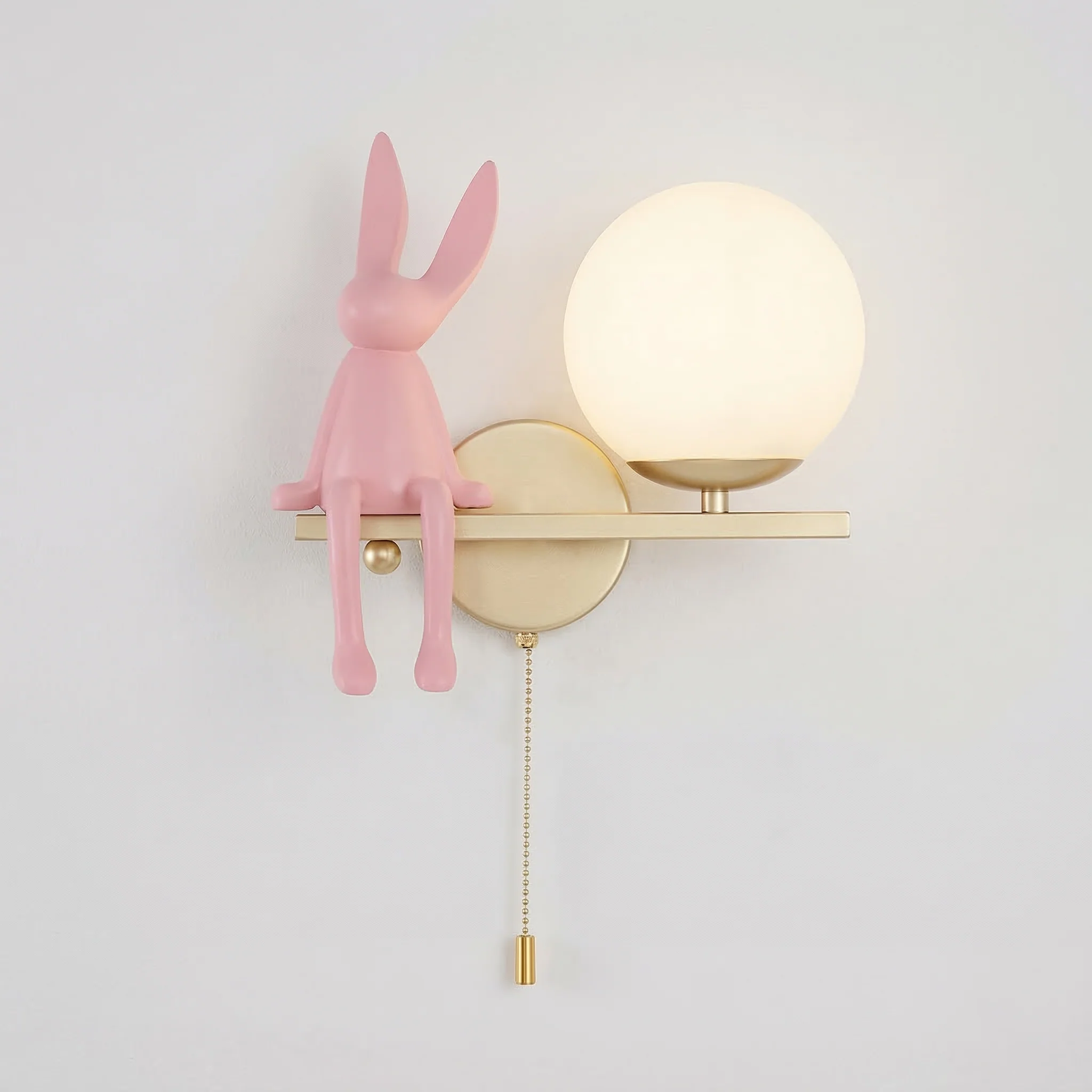 Luminária Arandela Moderna Minimalista Infantil Alumínio VIdro Resina Meri