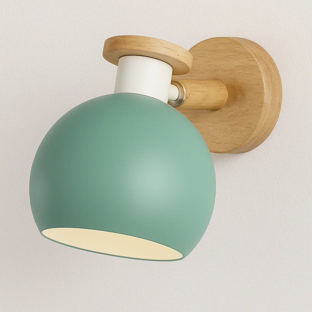 Luminária Arandela Direcionável Moderna Minimalista Madeira Metal Kitten - Image 2