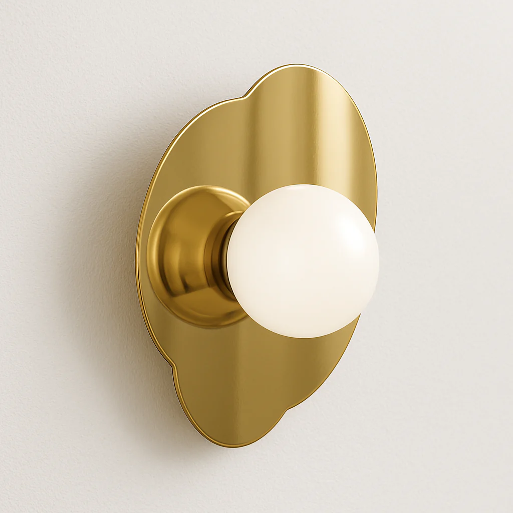 Luminária Arandela Moderna Minimalista Vidro Metal Globo Layla