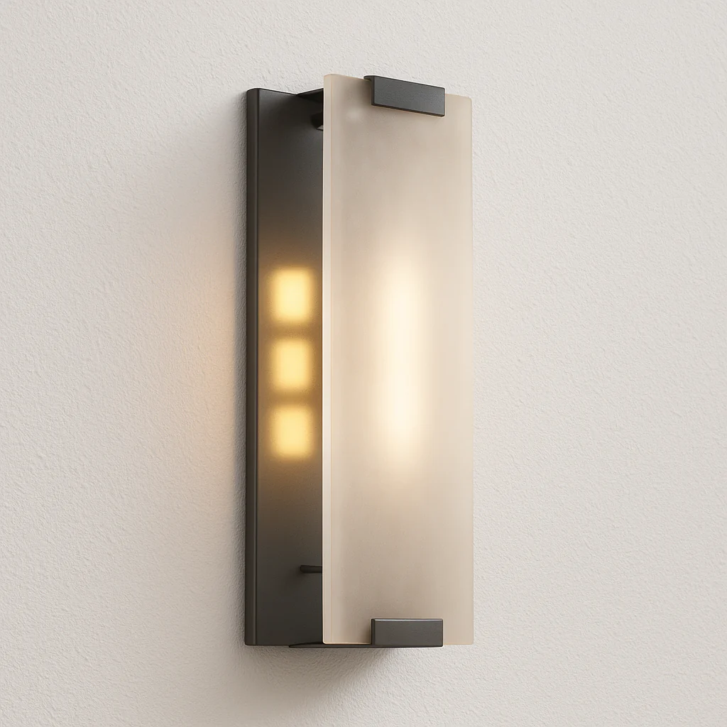 Luminária Arandela Moderna Minimalista Mármore Metal Linear Cascalie