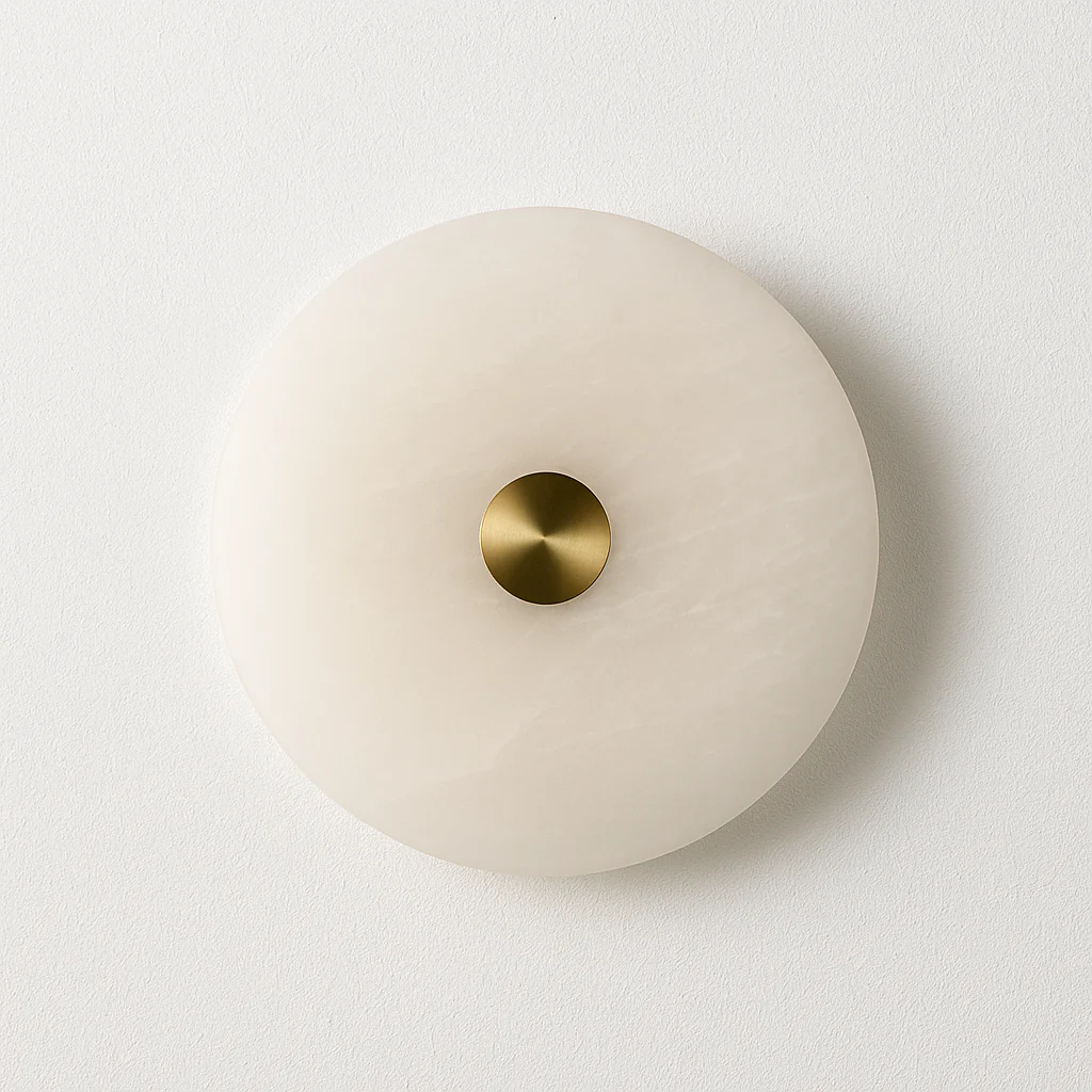 Luminária Arandela Moderna Minimalista Mármore Metal LED Lux