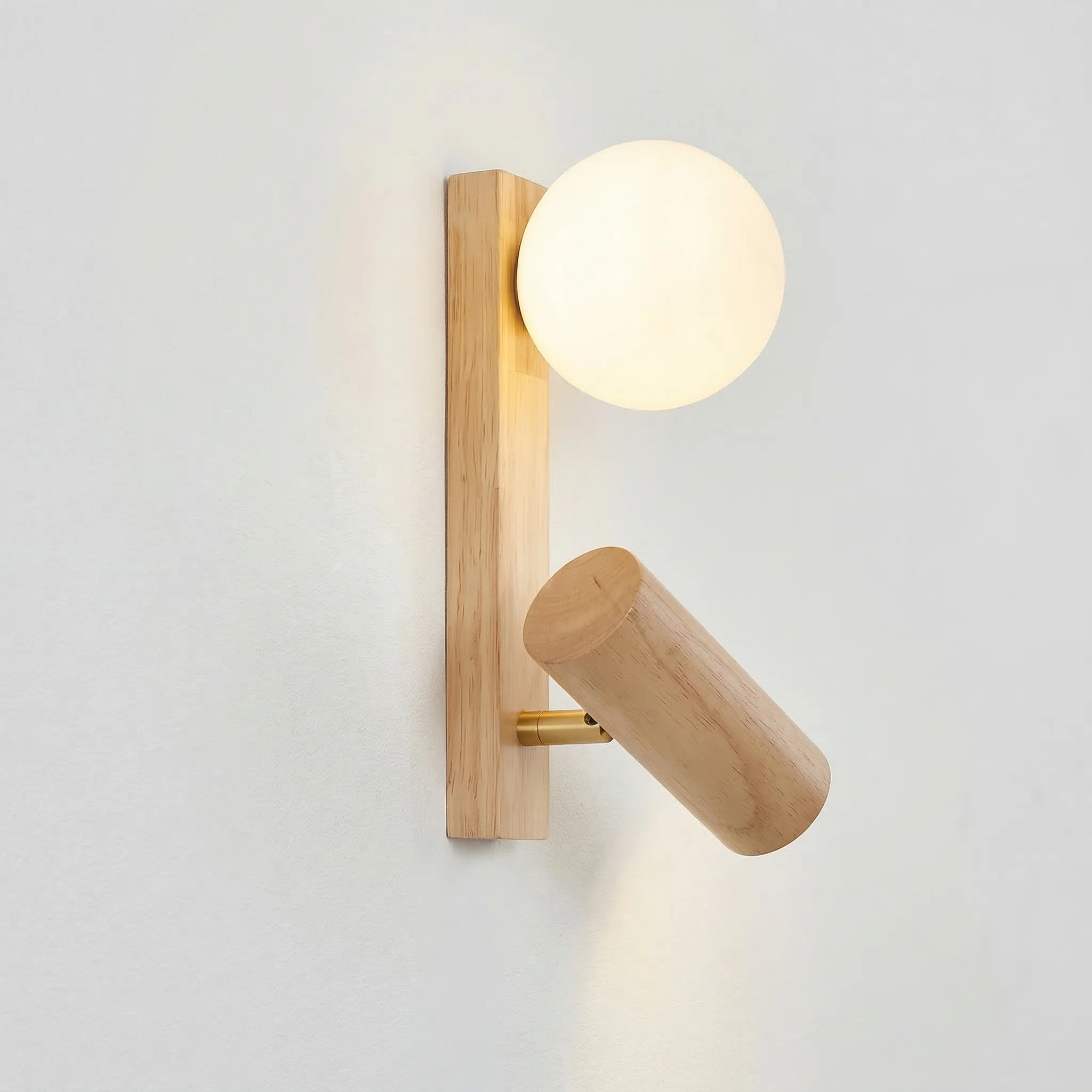 Luminária Arandela Moderna Minimalista Madeira Puistola