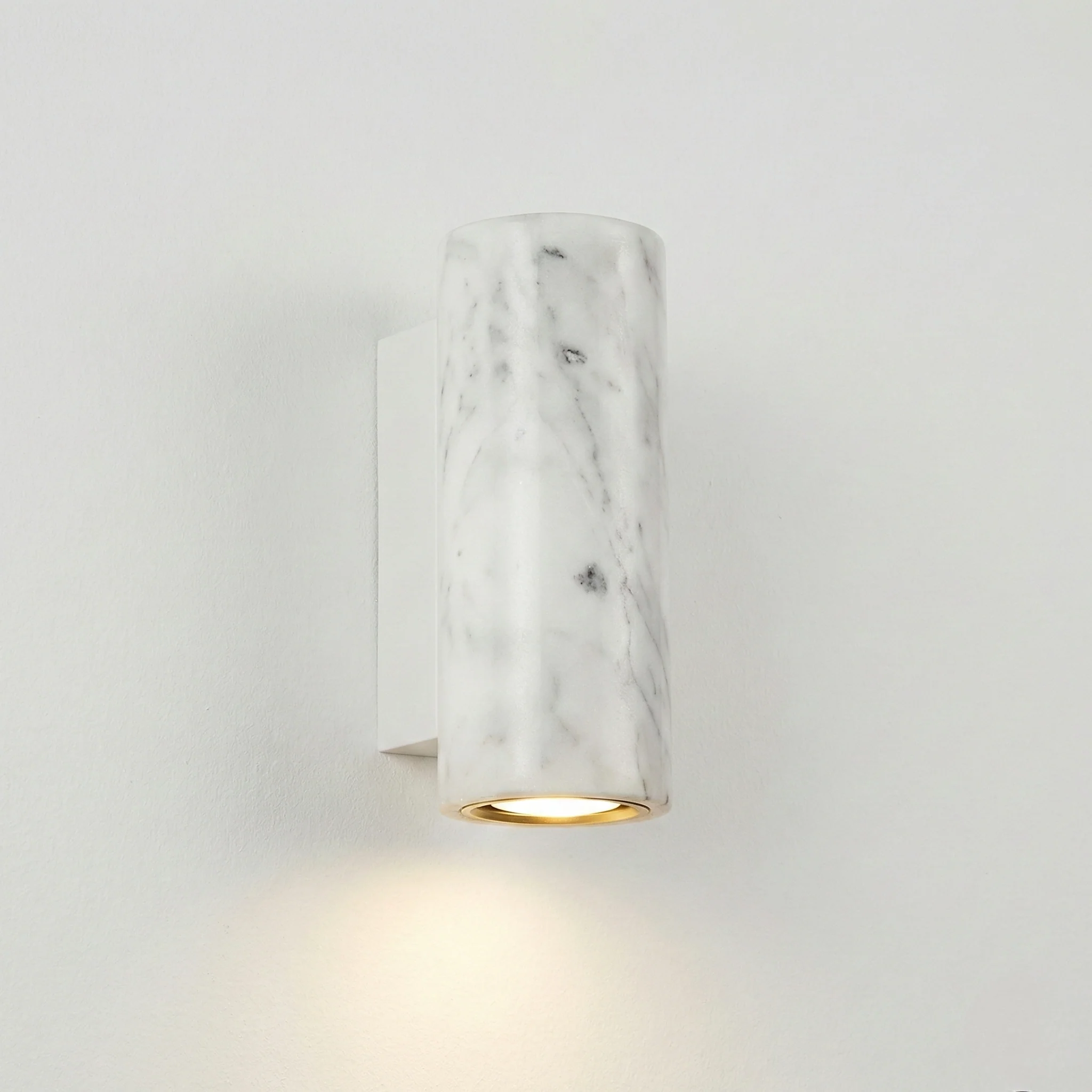 Luminária Arandela Moderna Minimalista Mármore Carrara Cerâmica LED Resita