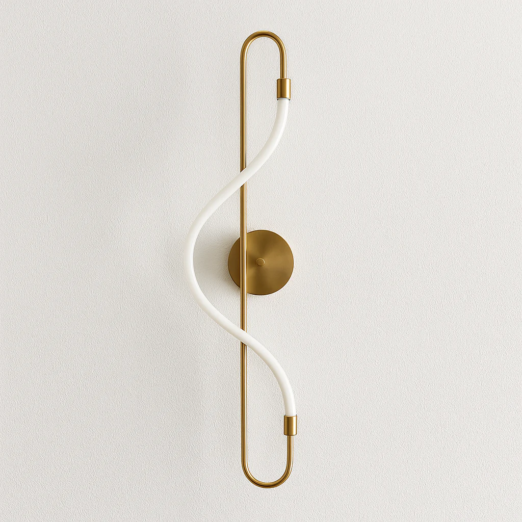 Luminária Arandela Moderna Minimalista Vidro Metal Linear Couzi