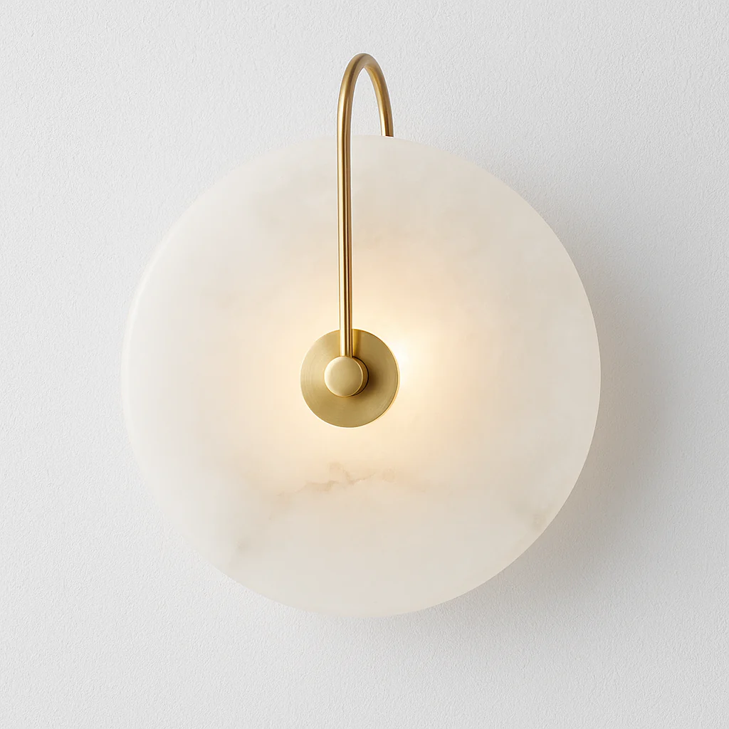 Luminária Arandela Moderna Minimalista Mármore Metal LED Stone