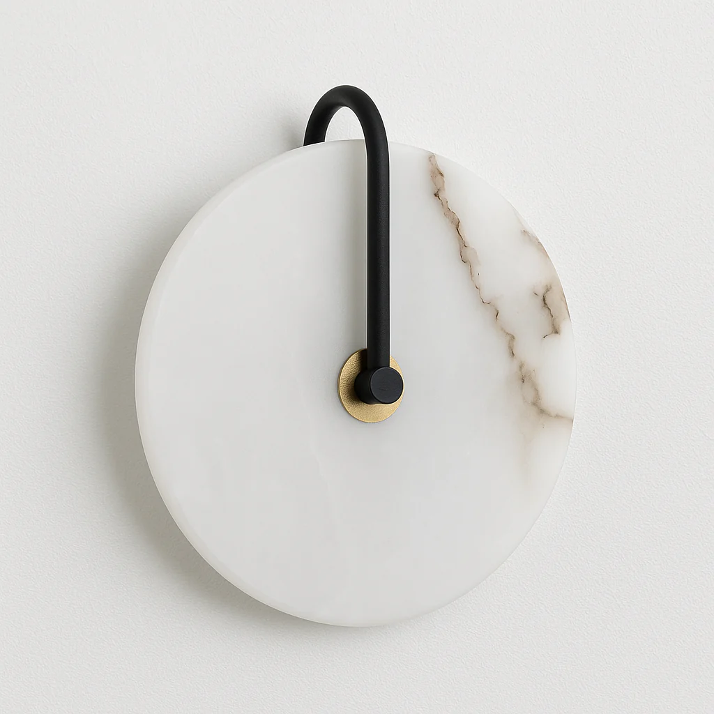 Luminária Arandela Moderna Minimalista Mármore Metal LED Stone - Image 3