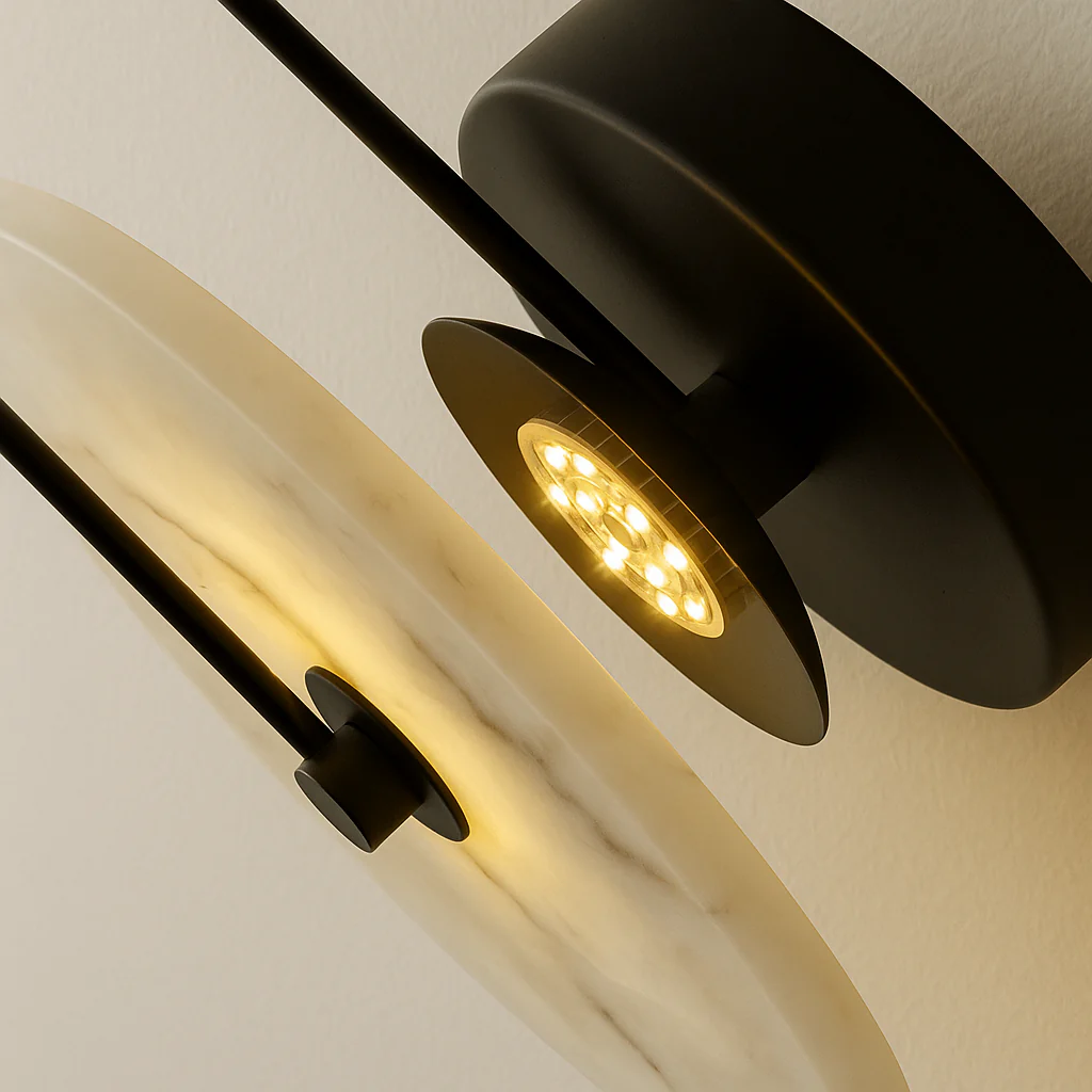 Luminária Arandela Moderna Minimalista Mármore Metal LED Stone - Image 4