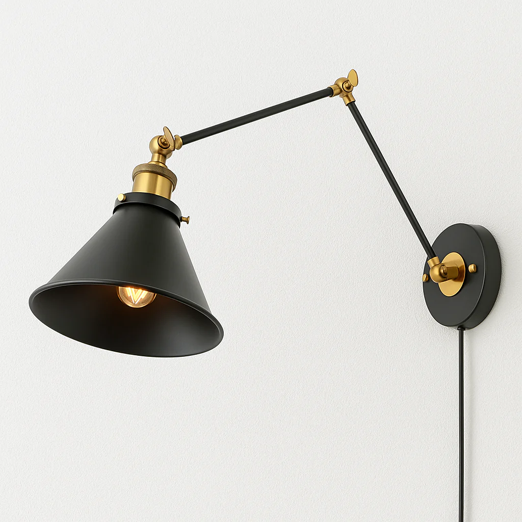 Luminária Arandela Articulada Industrial Retrô Vintage Metal Narc Lux