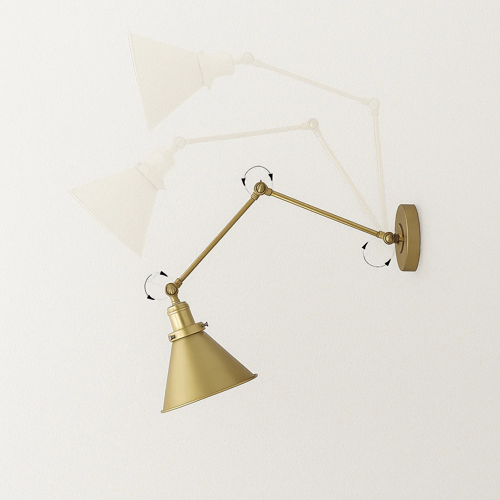 Luminária Arandela Articulada Industrial Retrô Vintage Metal Narc Lux - Image 3