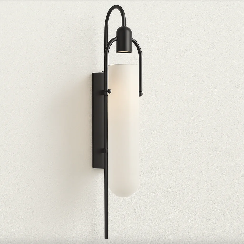 Luminária Arandela Moderna Minimalista Vidro Metal Linear LED Asce