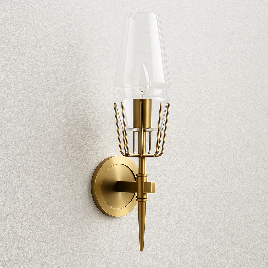 Luminária Arandela Clássica Moderna Vidro Metal Luxi