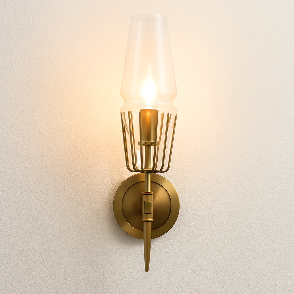 Luminária Arandela Clássica Moderna Vidro Metal Luxi - Image 2