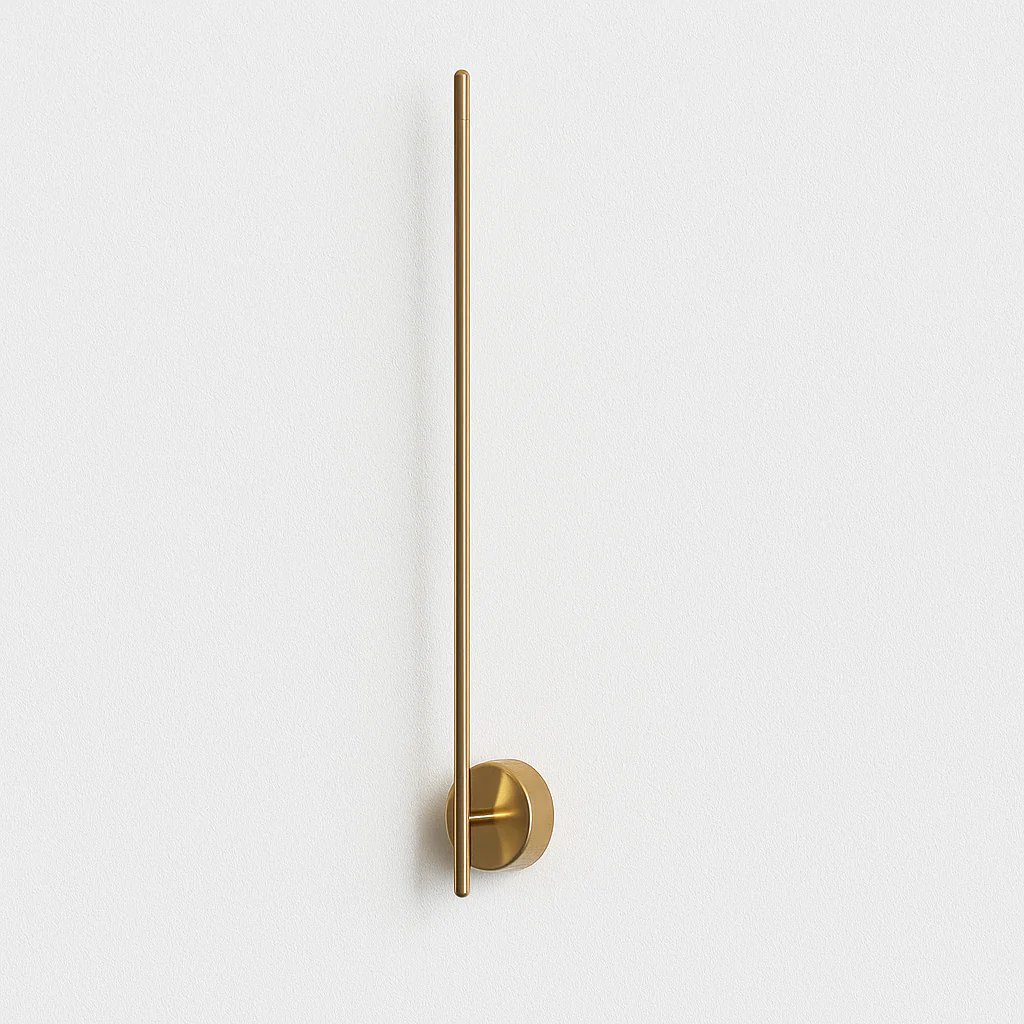 Luminária Arandela Moderna Minimalista Metal Linear Dourado LED Ricochet