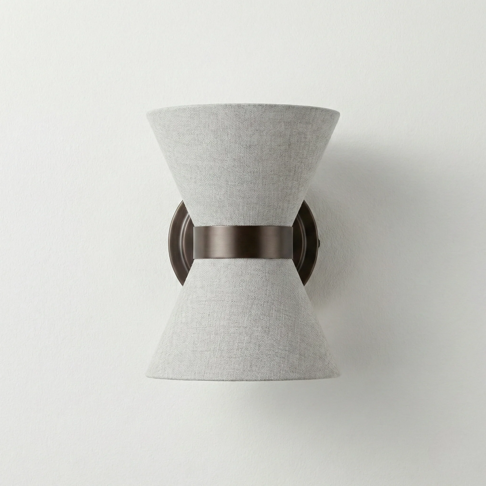 Luminária Arandela Moderna Minimalista Tecido Metal LED Abel