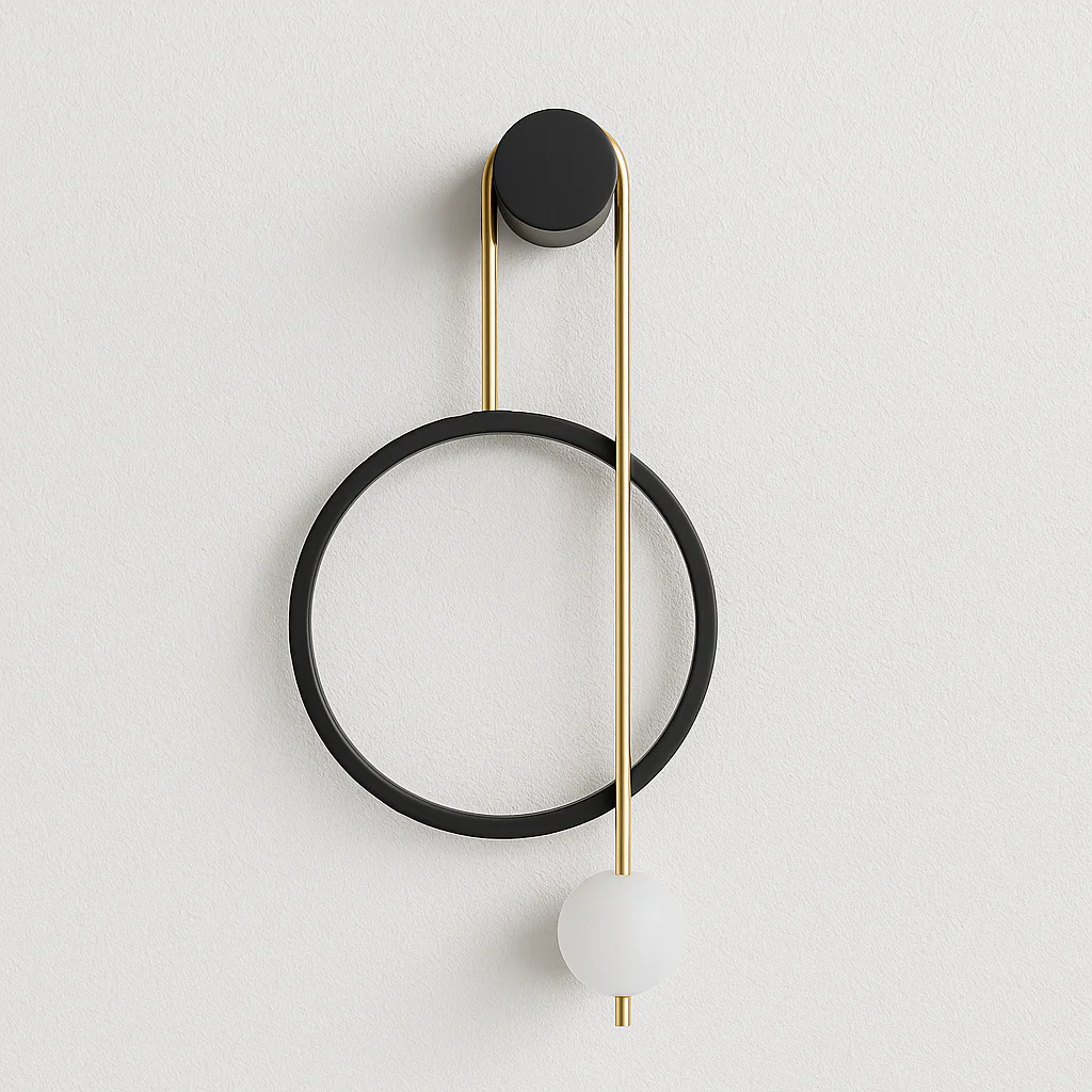 Luminária Arandela Moderna Minimalista Vidro Metal Globo LED Rope