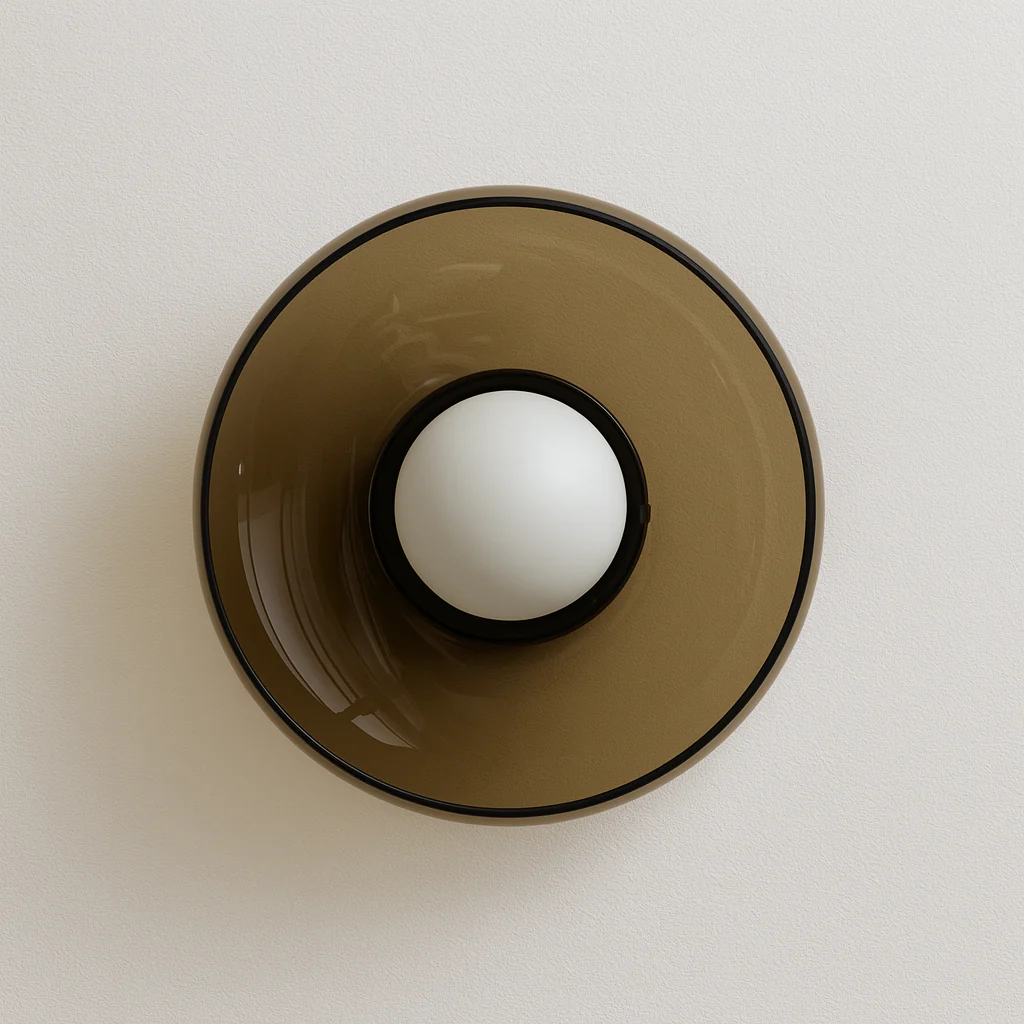 Luminária Arandela Moderna Minimalista Vidro Metal Globo Astrit