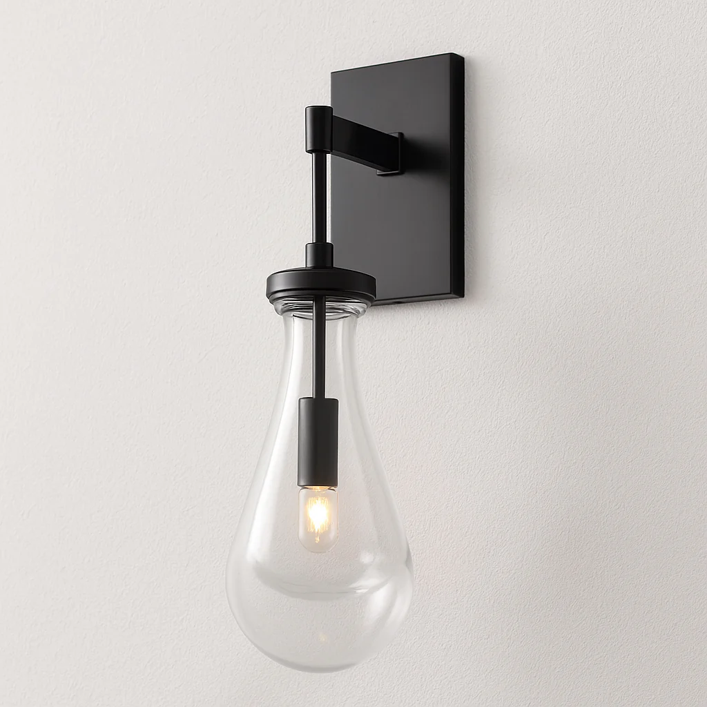 Luminária Arandela Moderna Minimalista Vidro Metal Blip