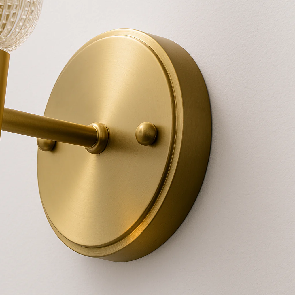 Luminária Arandela Moderna Minimalista Vidro Metal Dourado Janus - Image 4