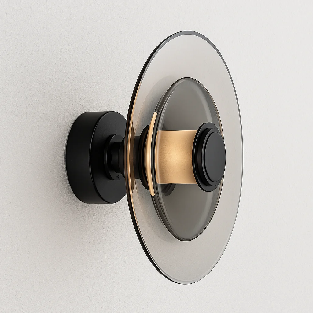 Luminária Arandela Moderna Minimalista Vidro Metal LED Pounce