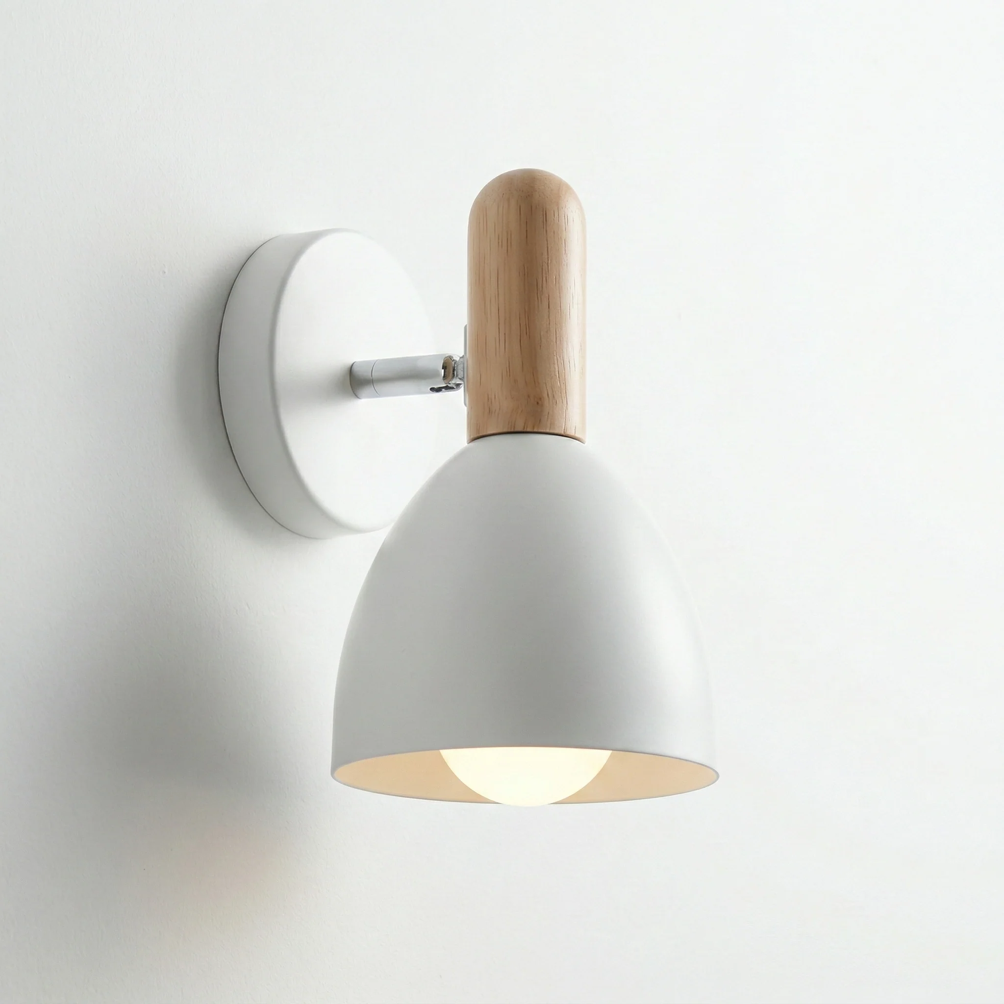 Luminária Arandela Articulada Moderna Minimalista Madeira Metal Ware